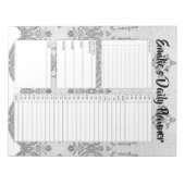 レースパーソナライズされたデイリープランナー開催者日記 ノートパッド (正面)