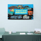 レースパーティーの背景、ゴーカートパーティー、車 横断幕 (トレードショー)