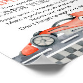 レースパーティー誕生日時間カプセル標識 ポスター (角)