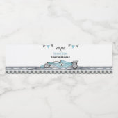 レースパーティー誕生日水瓶札 ペットボトルラベル (シングルラベル)