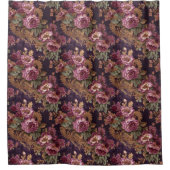 レースビクトリアンエレガントパープルバラ シャワーカーテン (正面)