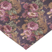 レースビクトリアンエレガントパープルバラ ショートテーブルランナー (コーナー)