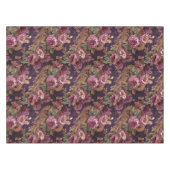 レースビクトリアンエレガントパープルバラ テーブルクロス (正面(横))