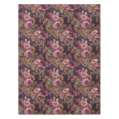 レースビクトリアンエレガントパープルバラ テーブルクロス (正面)
