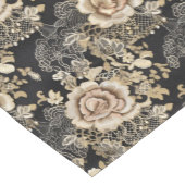 レースビクトリアンバラエレガントヴィンテージブラック ショートテーブルランナー (コーナー)