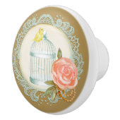 レースビクトリアンバラ金ゴールドバードケージカナリーノブ セラミックノブ (右)