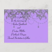 レースビクトリアンパープル日付ポストカードの保存 案内ポストカード (裏面)