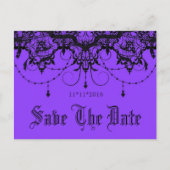 レースビクトリアンパープル日付ポストカードの保存 案内ポストカード (正面)