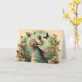 レースビクトリアン カード (黄色い花)