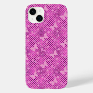 レースピンクの蝶のサムスンギャラクシーケース Case-Mate iPhone 14 PLUSケース