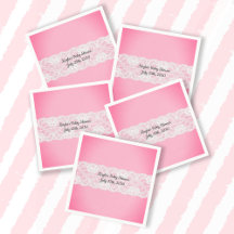 レースピンクの赤ちゃんシャワー