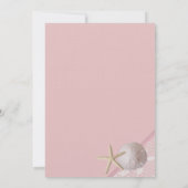 レースピンクビーチ結婚式 招待状 (裏面)