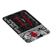 レースファンシーシュガースカル日付磁石を保存 マグネット (右側)