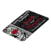 レースファンシーシュガースカル日付磁石を保存 マグネット (左側)