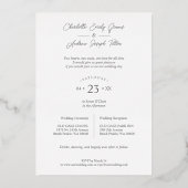 レースファンシーピンクハート4枚数々のコラージュ 箔招待状 (裏面)