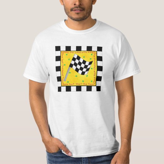 レースファン市松模様にフラグカスタム Tシャツ (正面)