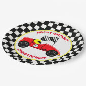 レースファン誕生日パーティー ペーパープレート (アングル)