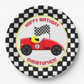 レースファン誕生日パーティー ペーパープレート (正面)