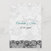 レースフェイクとリボンアクア、黒のメ結婚ニュー メニュー (裏面)