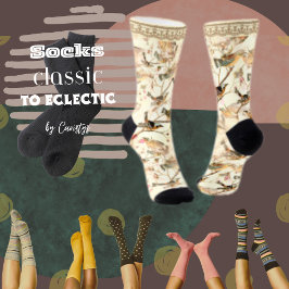 レースフェイクトリム付き鳥 ソックス