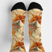 レースフェイクトリム付き鳥 ソックス (上部)