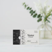 レースフェイクブラックグレーダマスクパターン 名刺 (スタンド正面)