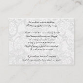 レースフェイクリボンのネイビーブルーを願いウェルカード エンクロージャーカード (裏面)