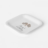 レースフラグカスタム誕生日 ペーパープレート (傾斜あり)