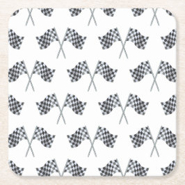 レースフラッグベビーシャワーナプキン スクエアペーパーコースター