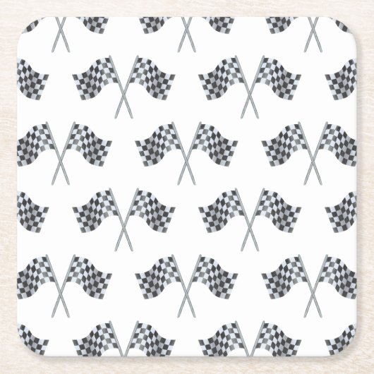 レースフラッグベビーシャワーナプキン スクエアペーパーコースター (正面)