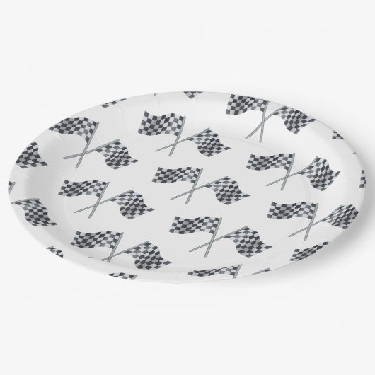 レースフラッグベビーシャワーナプキン ペーパープレート (アングル)