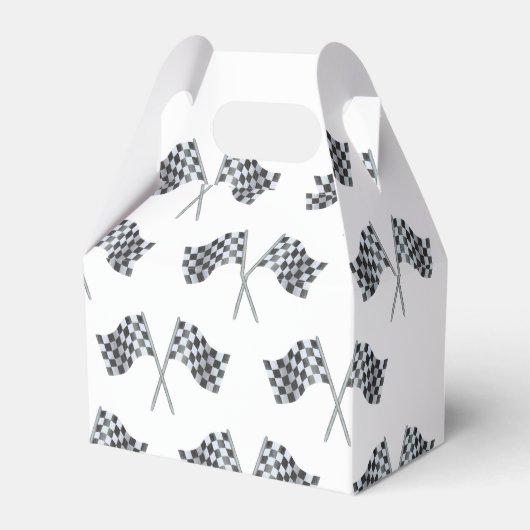 レースフラッグ赤ちゃんシャワー フェイバーボックス (正面サイド)