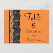 レースフランスのテーブル番号はがき（オレンジ） ポストカード (裏面)