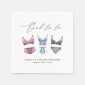 レースフランスのランジェリーブライダルシャワー スタンダードカクテルナプキン (正面)