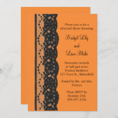 レースフランスのリハーサルディナー（オレンジ） 招待状 (正面/裏面)