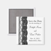 レースフランスの日付マグネットの保存（白） マグネット (正面/裏面)