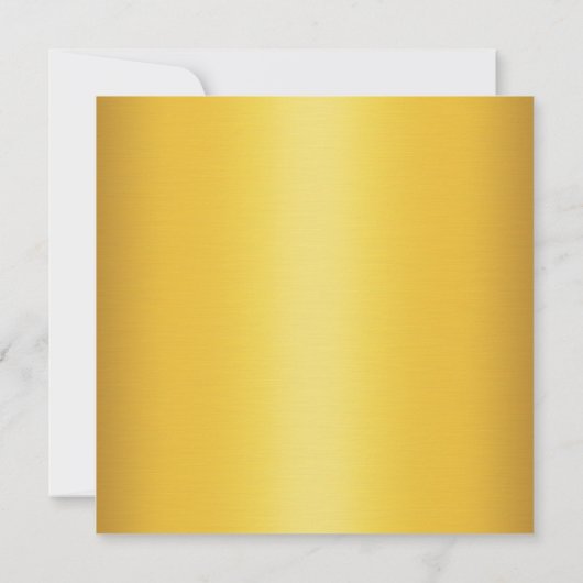 レースフランスの50番目の誕生日招待状金ゴールド 招待状 (裏面)