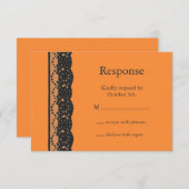 レースフランスのRSVP （オレンジ） 出欠カード (正面/裏面)