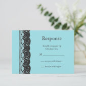 レースフランスのRSVP (ターコイズ) 出欠カード (スタンド正面)