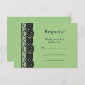 レースフランスのRSVP （緑） 出欠カード (正面/裏面)