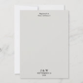 レースフローラゴールドフォイルエンボスブライダルシャワー 招待状 (裏面)