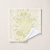 レースフローラテクスチャゴールデンベージュ バスタオルセット (ウォッシュタオル)