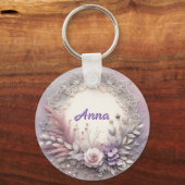 レースフローラ付きデリケート詳細 キーホルダー (正面)