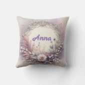 レースフローラ付きデリケート詳細 クッション (裏面)