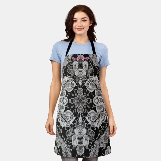 レースフローラ調和 エプロン (着用した状態)