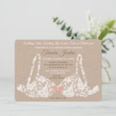 レースブラの下着シャワー クラフト招待状 招待状 (スタンド正面)