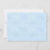 レースブルーストーク男の赤ちゃんシャワー 招待状 (裏面)