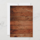 レースブルー素朴アジサイブライダルシャワー招待状 招待状 (裏面)