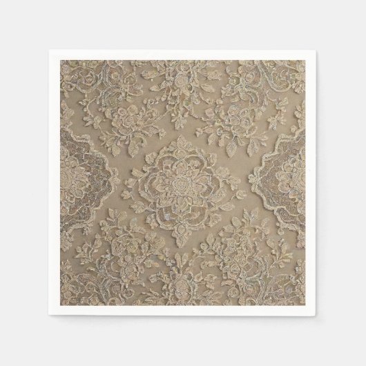 レースプリント紙ナプキン スタンダードカクテルナプキン (正面)