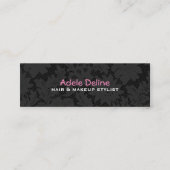 レースヘアとメイクアップスタイリスト名刺 スキニー名刺 (正面)